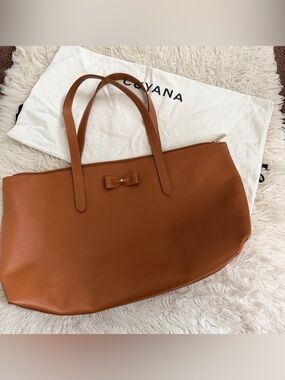 Cuyana Leather Bow Tote